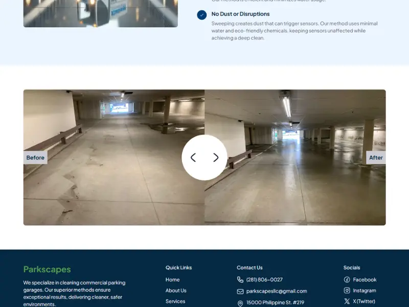 A sreenshot from the website of Parkscapes showing an image carousel