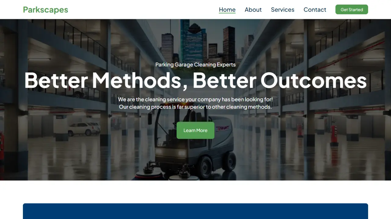 Screenshot of the Parkscapes website home page